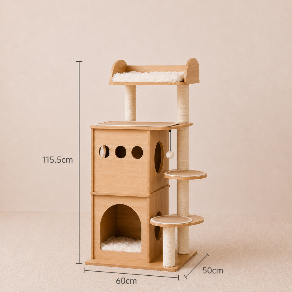 Peekaboo modern cat tree