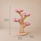 Flower Series Cat Tree – Pink Bloom (4 Platforms)