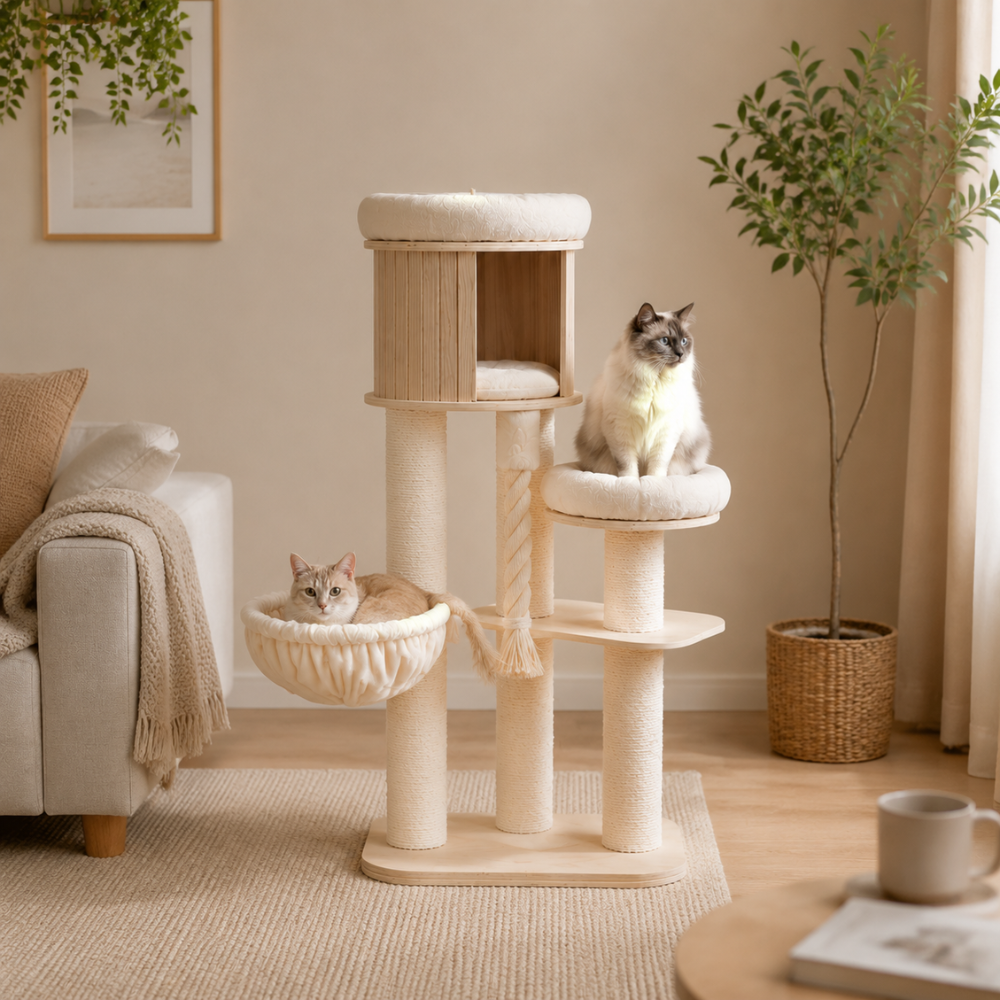 Virtue Solid Wood Cat Tree