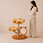 Four Seasons Natural Wood Flower Cat Tree