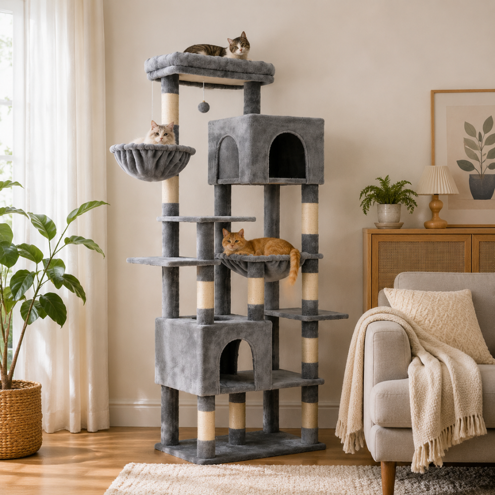 Tall Heavy Duty Cat Tower - 193cm