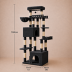 Heavy-Duty Cat Tree Tower for Large Cats with Hammock & Condos