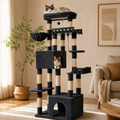 Heavy-Duty Cat Tree Tower for Large Cats with Hammock & Condos