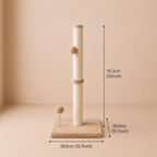 3-in-1 Sisal Cat Scratching Post with Toys
