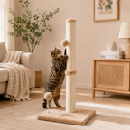 3-in-1 Sisal Cat Scratching Post with Toys
