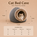 Warm Enclosed Portable Cat Bed with Sleeping Mat