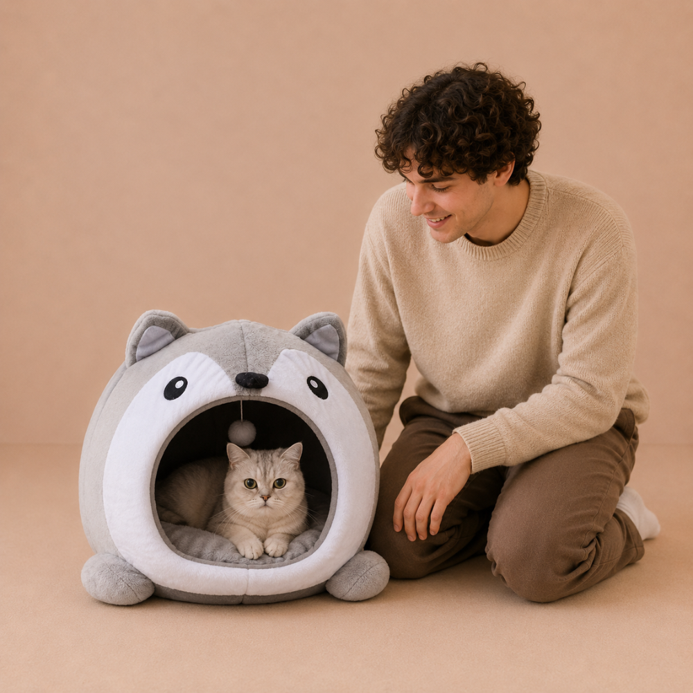 Comfortable Cat Bed Cat House - Soft Pet Basket for Puppies and Kittens