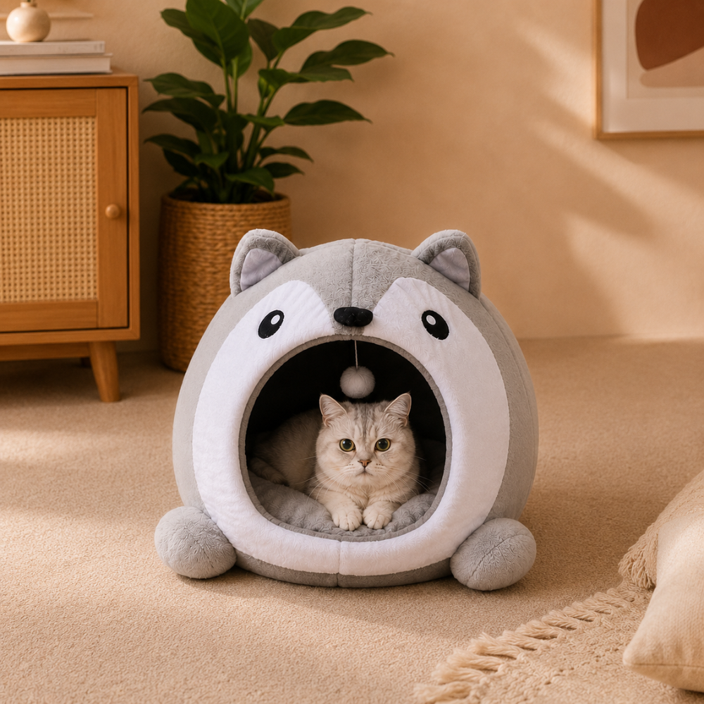 Comfortable Cat Bed Cat House - Soft Pet Basket for Puppies and Kittens
