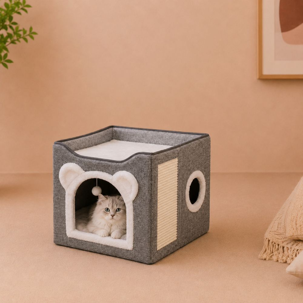 Luxury Double-Layer Cat Bed