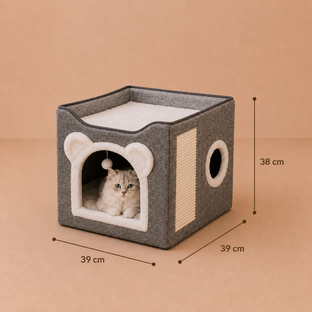 Luxury Double-Layer Cat Bed