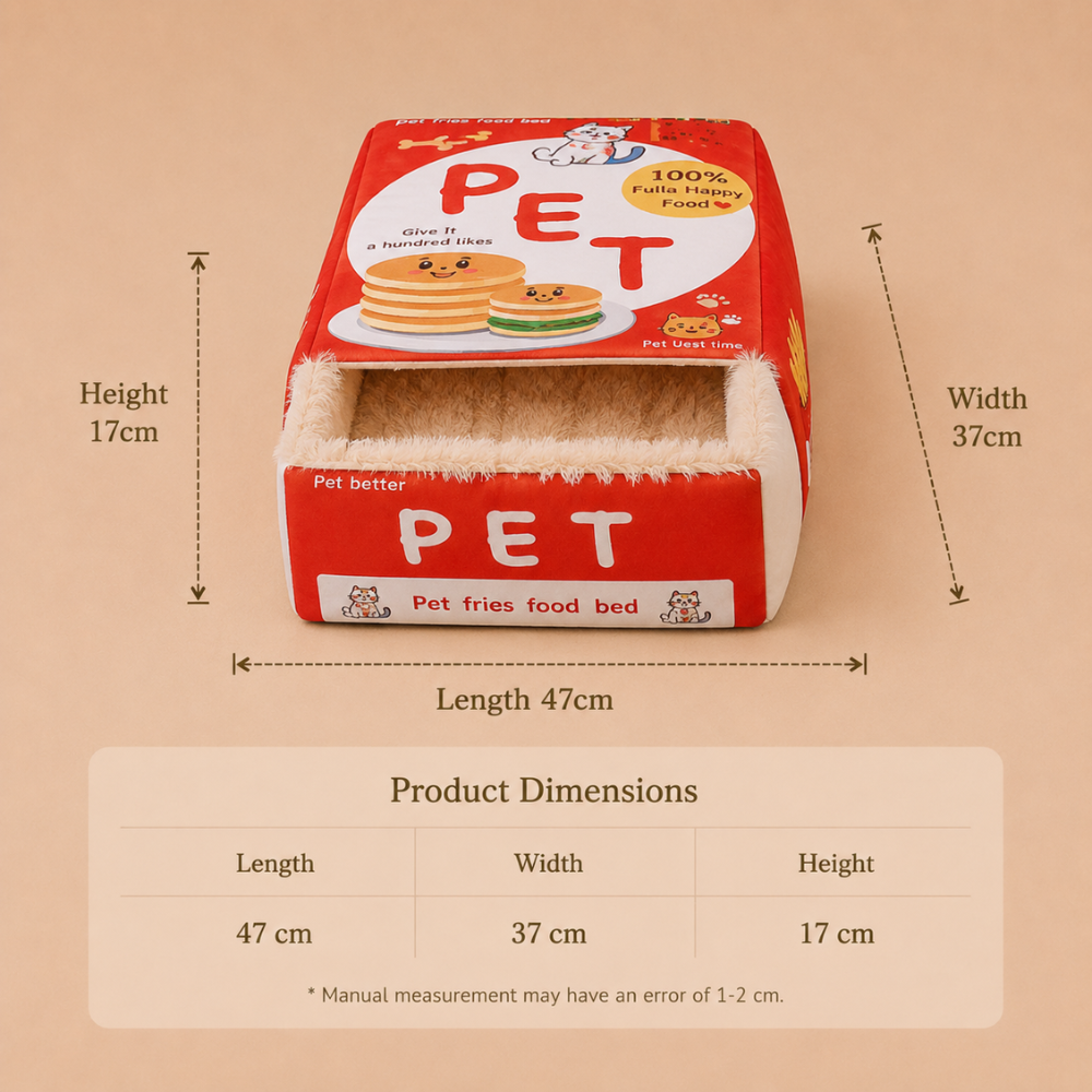 Snack Box, Cat Bed for Pets, Rectangular Fully Enclosed Safe Cookie Container
