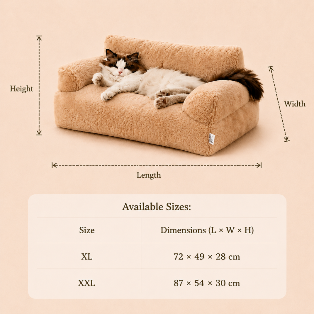 All-Season Washable Cat Bed Sofa