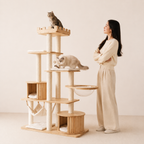 176cm Castle Oak Versatile Space Bowl Cat Tree