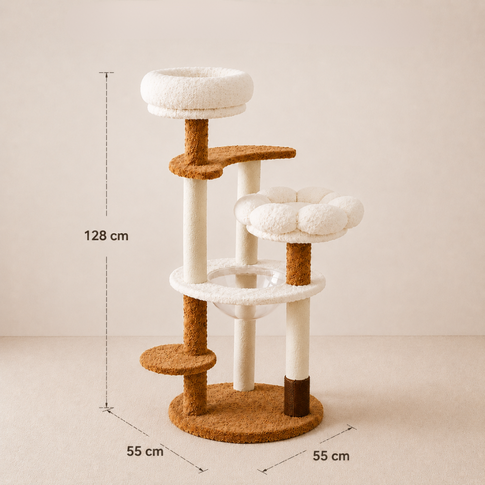 Natural Bloom Multi-Platform Cat Tree