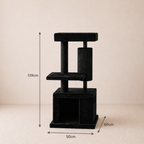 Kitty Scratch Barrel Cat Tree - Black