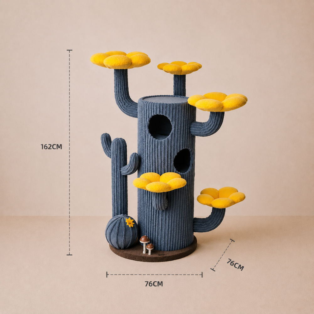 Luxe Cactus Bloom Cat Tree - 162cm