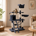 Cat Tree with Condo,Tunnel & Hammock Bed - 141cm