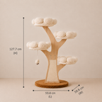 Flower Series Cat Tree – White Bloom (4 Platforms)