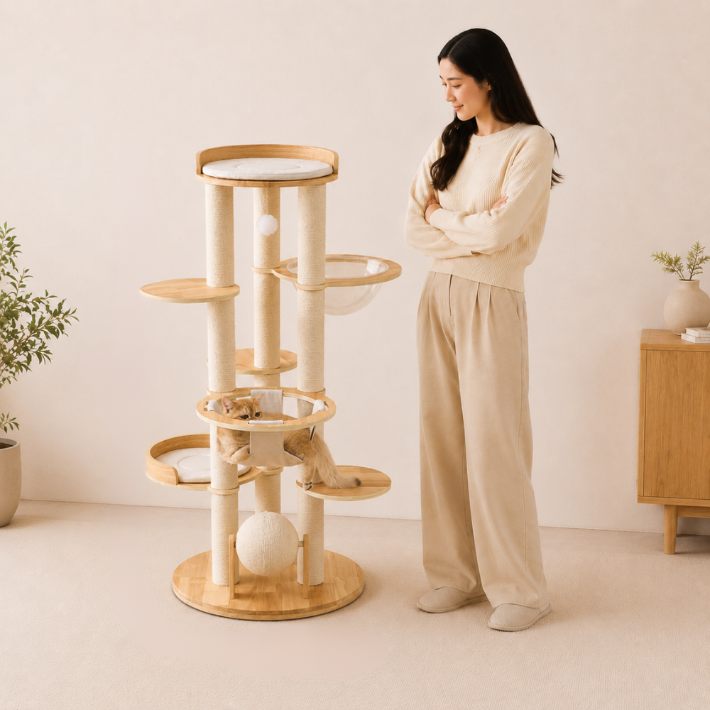 Loft Wooden Multi-Level Cat Tree