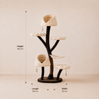 Chestnut Fusion Modern Iron Cat Tree 162cm