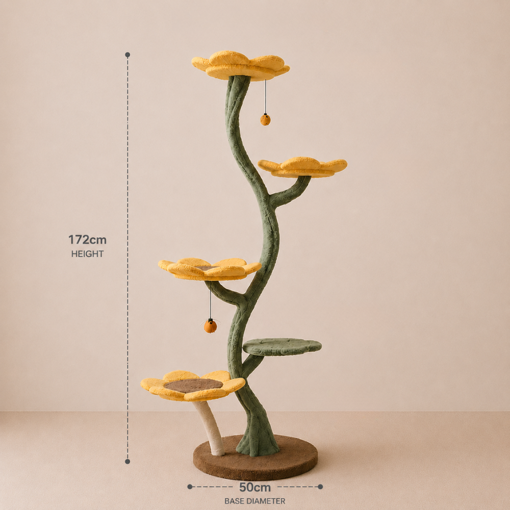 Sunflower Bloom 5-Level Cat Tower 172cm