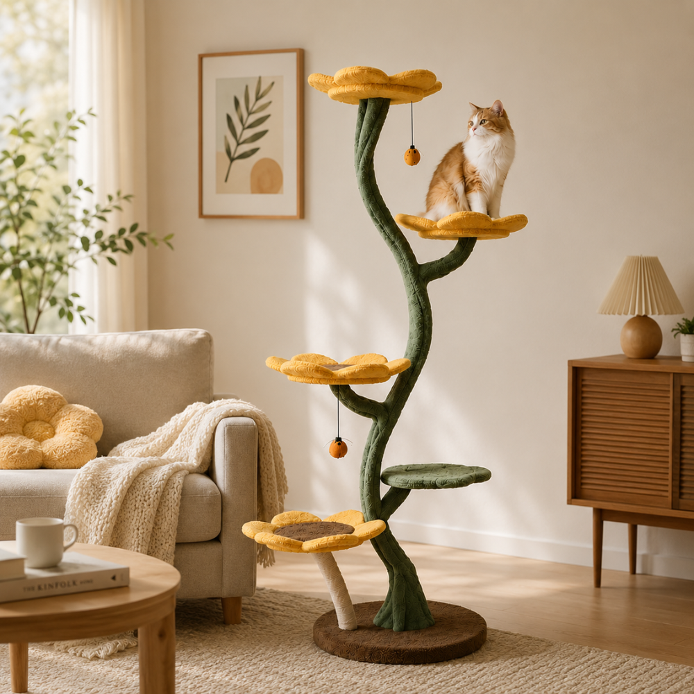 Sunflower Bloom 5-Level Cat Tower 172cm