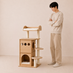 Peekaboo modern cat tree