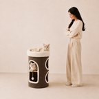 Marie Castle 3-Level Cat Tower & Bed– Multi-Tier Hideaway with Scratch-Resistant Fabric