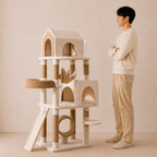 Ona's Cottage Multi-Tier Cat Tree with Cat Scratching Posts