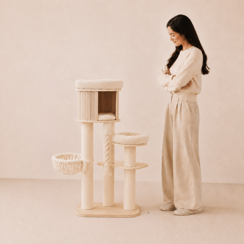 Virtue Solid Wood Cat Tree