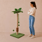 Sisal Cat Scratching Post with Grooming Brush
