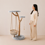 Modern Cat Tree with Hanging Hammock
