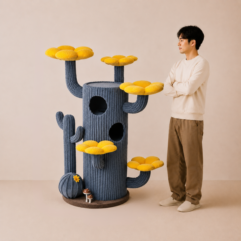 Luxe Cactus Bloom Cat Tree - 162cm