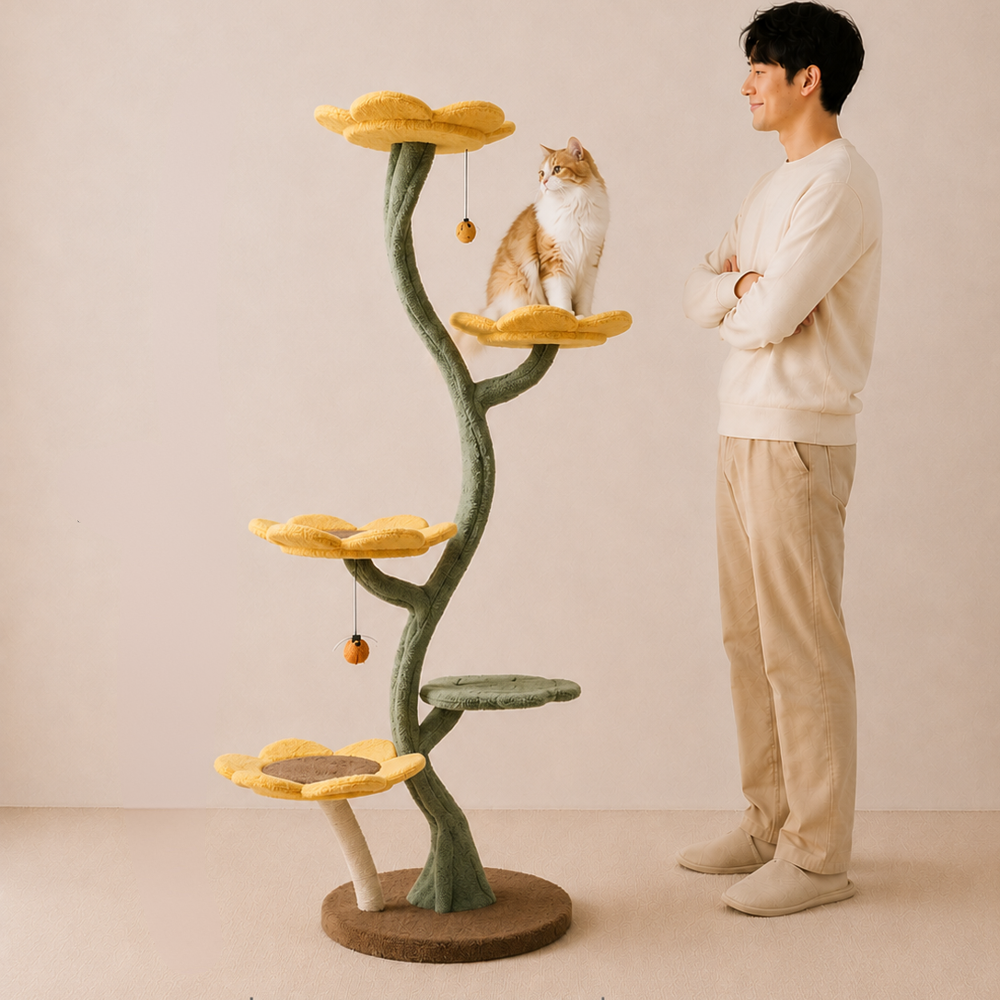 Sunflower Bloom 5-Level Cat Tower 172cm