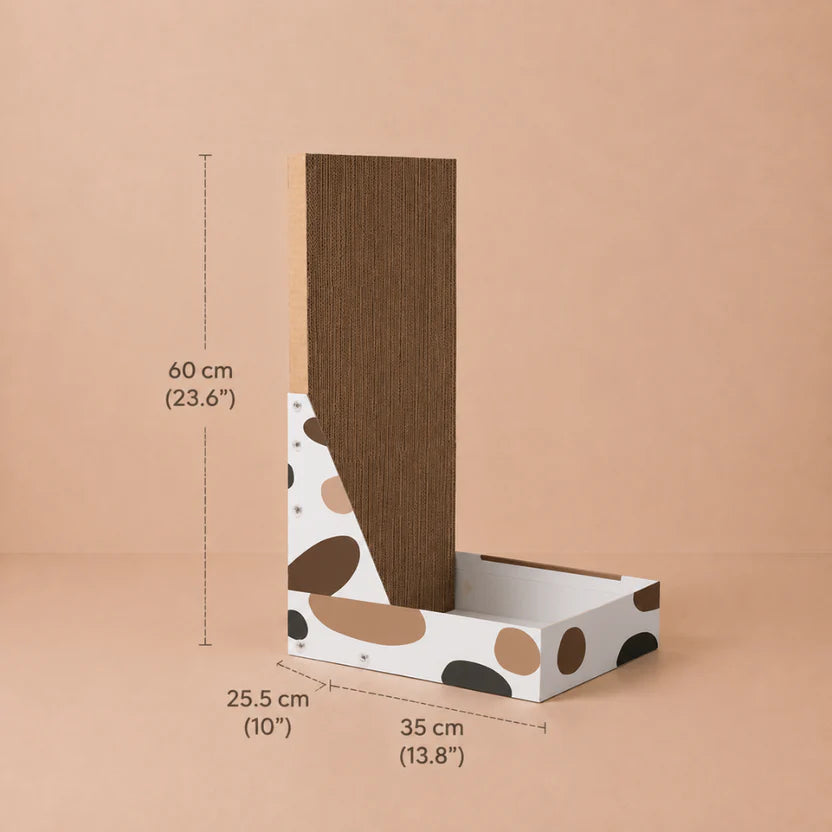 Pounce Panel - Vertical Cat Scratcher with Base Tray for Indoor Cats