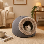Warm Enclosed Portable Cat Cave Bed