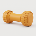 Roam App-Controlled Robotic Bone dog toy in matte marigold-orange on a light neutral background