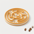 Brain Maze Level 3 Treat Maze in matte marigold-orange on a light neutral background