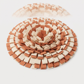 Forage Snuffle Mat in cream and terracotta felt on a light neutral background