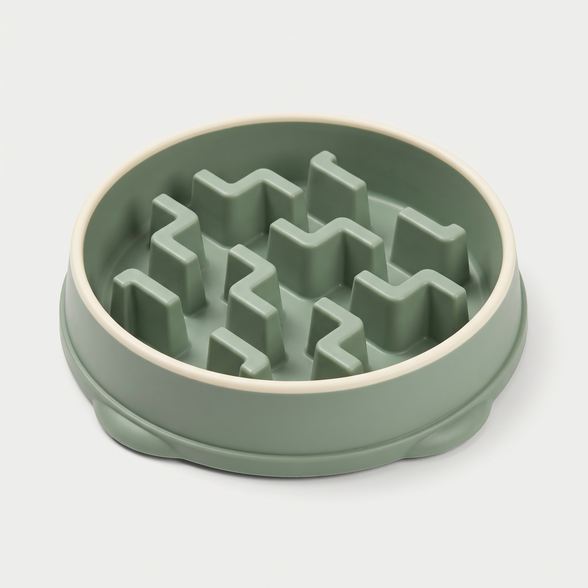 Feast Mat Slow Feeder in matte sage green on a light neutral background