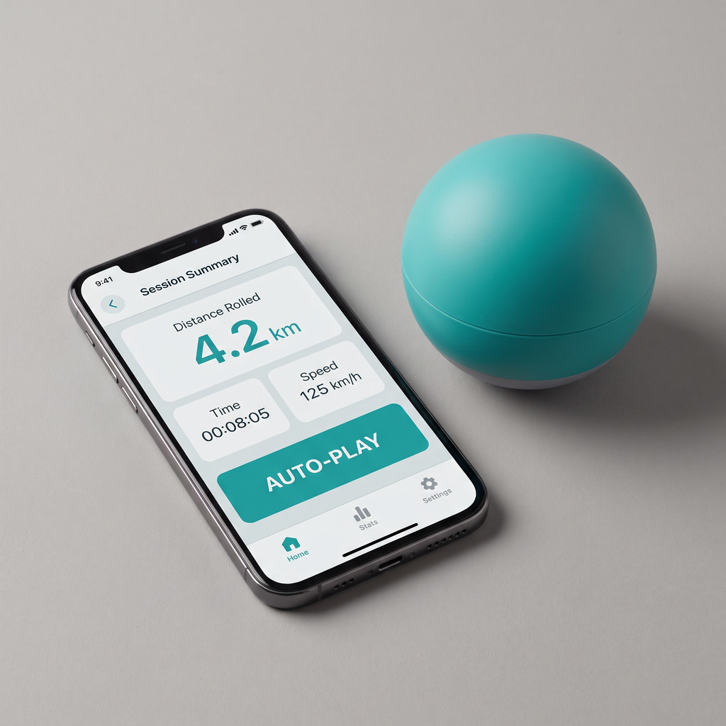 Roll app screen showing play session stats and auto-play button