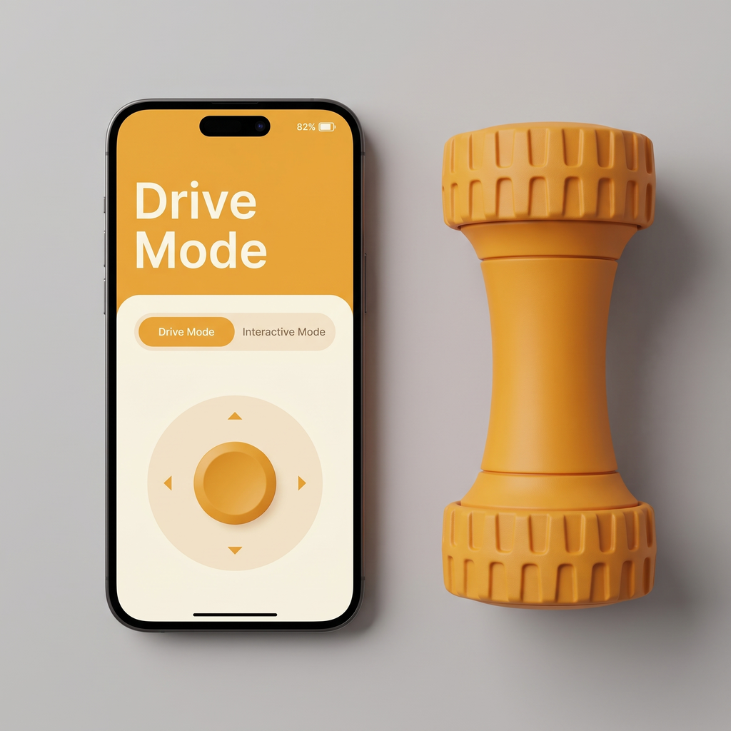 Roam app control screen showing Drive and Interactive play modes