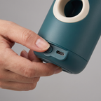 Power button and USB-C charging port on the Frenzy Go launcher