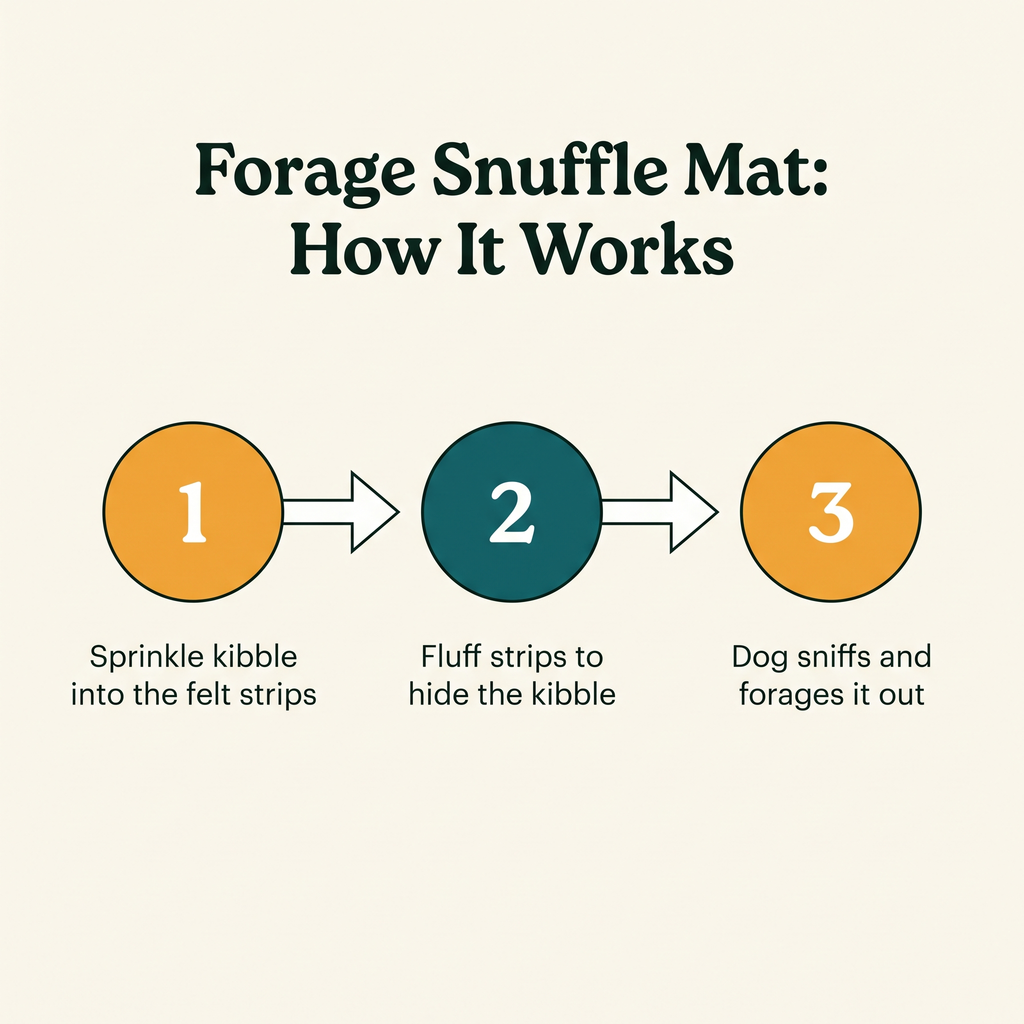 Forage Snuffle Mat - how it works step diagram