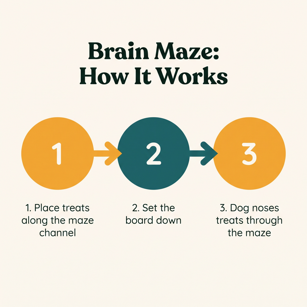 Brain Maze Level 3 Treat Maze - how it works step diagram
