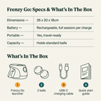 Frenzy Go Portable Ball Launcher - specs and what's in the box