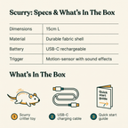 Scurry Motion-Sensor Critter Toy - specs and what's in the box