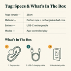 Tug Smart Interactive Rope Ball - specs and what's in the box
