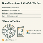 Brain Maze Level 3 Treat Maze - specs and what's in the box