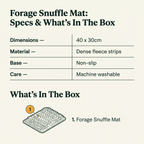 Forage Snuffle Mat - specs and what's in the box